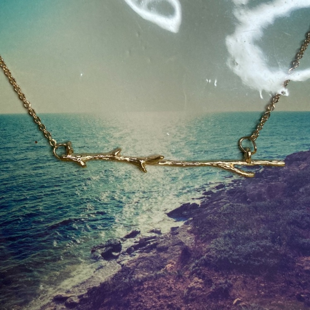 NWT Nordstrom (Faux) Gold Tree Branch Necklace